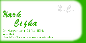 mark cifka business card