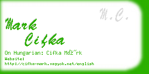 mark cifka business card